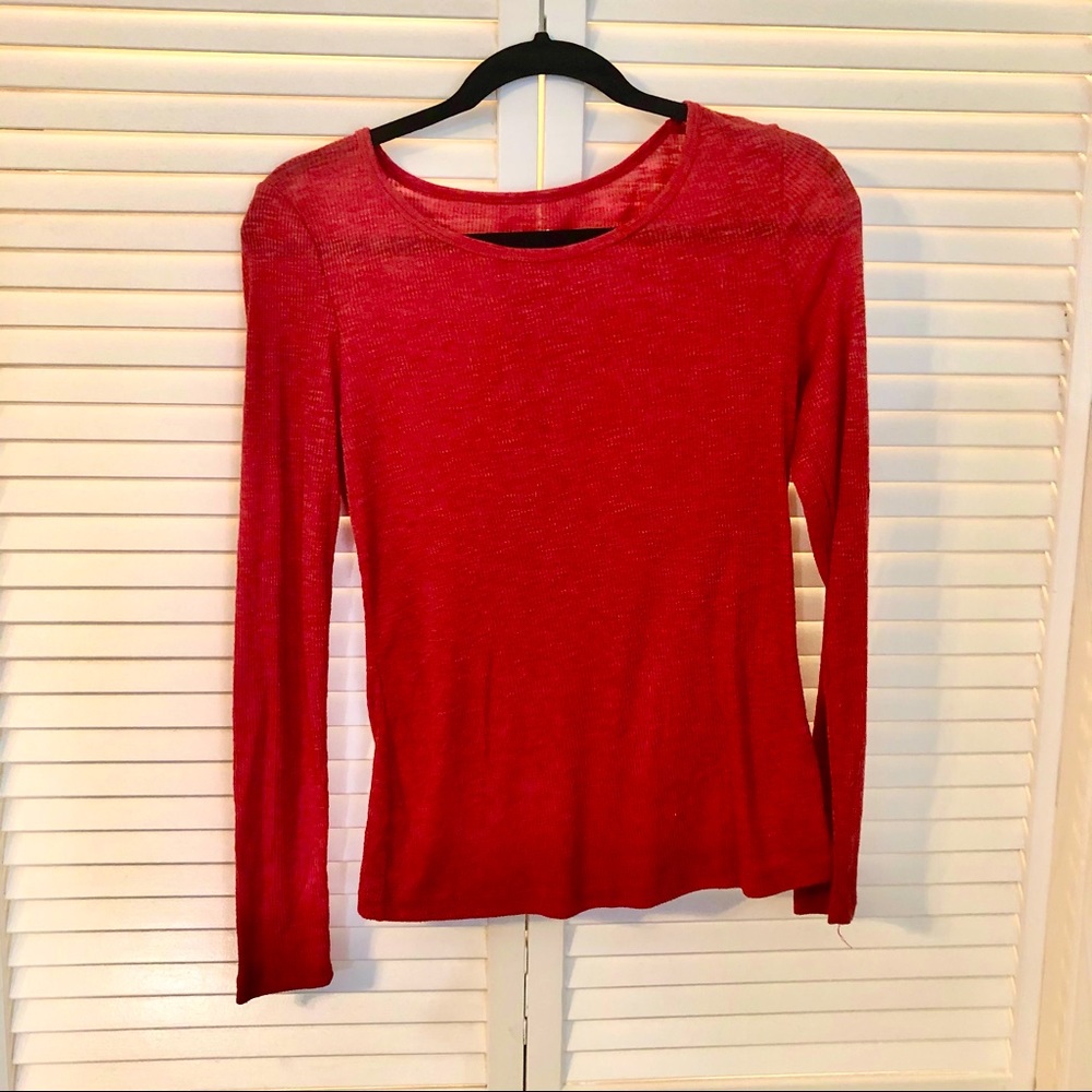 Red long sleeve shirt